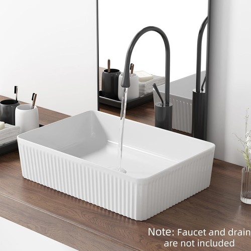 Modern square vessel sink - modern,